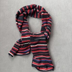 Missoni Sport Scarf Mens Striped Classic Italy Wool Blend‎ Knit VTG 16" x 64"